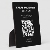 Moderne Hochzeitseinladungen mit QR-Code Fotoplatte (Seite)