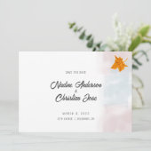 Moderne Hochzeitseinladungs-Suite Save The Date (Stehend Vorderseite)