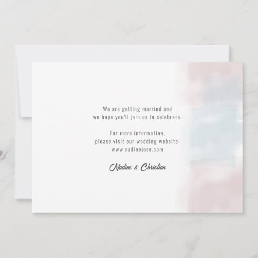 Moderne Hochzeitseinladungs-Suite Save The Date (Rückseite)