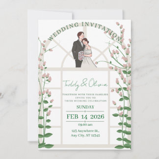 Moderne Hochzeitseinladungssuite Einladung