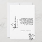 Moderne Hochzeitsempfang & Reiseroute Wochenende Einladung (Vorderseite)