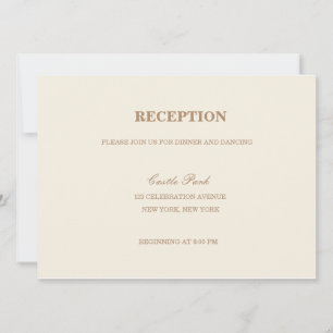 Moderne Hochzeitsempfangskarte Einladung