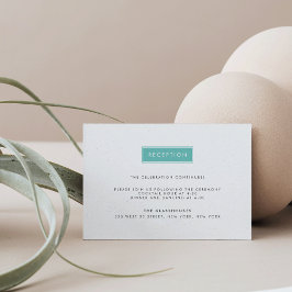 Moderne Hochzeitsempfangskarte | Pool Einladung