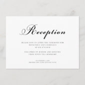 Moderne Hochzeitsempfehlung Begleitkarte (Vorderseite)