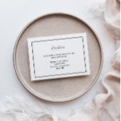 Moderne Hochzeitsempfehlung Begleitkarte