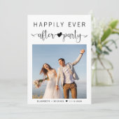 Moderne Hochzeitsempfehlung für Foto Einladung (Stehend Vorderseite)