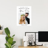 Moderne Hochzeitsempfehlung für Foto - Willkommen Poster (Heimbüro)