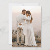 Moderne Hochzeitsempfehlung für Navy Einladung (Rückseite)