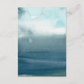 Moderne Hochzeitsempfehlung für Ocean Beach Blue Begleitkarte (Rückseite)