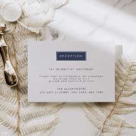 Moderne Hochzeitsempfehlung in benutzerdefinierter Begleitkarte