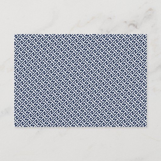 Moderne Hochzeitsempfehlung in benutzerdefinierter Begleitkarte (Rückseite)