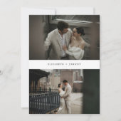 Moderne Hochzeitsempfehlung mit 3 Fotos Einladung (Vorderseite)