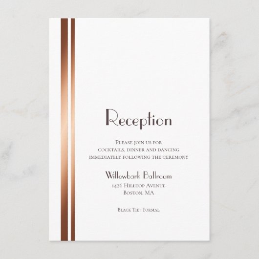 Moderne Hochzeitsempfehlung mit Minimalistischem K Begleitkarte (Vorderseite)