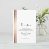 Moderne Hochzeitsempfehlung mit Minimalistischem K Begleitkarte (Stehend Vorderseite)