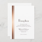 Moderne Hochzeitsempfehlung mit Minimalistischem K Begleitkarte (Vorne/Hinten)