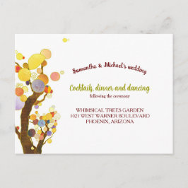 Moderne Hochzeitsempfehlung Postkarte