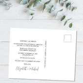 Moderne Hochzeitsempfehlung Save the Date für Foto Ankündigungspostkarte