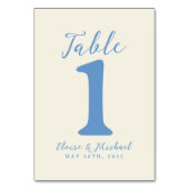 Moderne Hochzeitsempfehlung Tischnummer (Vorderseite)