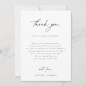 Moderne Hochzeitsempfehlung Vielen Dank Einladung (Vorderseite)