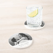 Moderne Hochzeitserinnerung Foto-Erinnerung Elegan Getränkeuntersetzer (Seite)