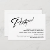 Moderne Hochzeitserklärung aufgeschoben Save The Date (Vorne/Hinten)