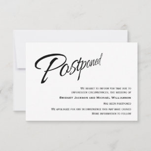 Moderne Hochzeitserklärung aufgeschoben Save The Date