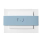 Moderne Hochzeitseröffnungsband | Babyblau Einladungsbanderole (Vorderseite Beispiel)