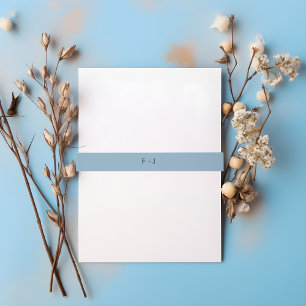 Moderne Hochzeitseröffnungsband Babyblau Einladungsbanderole