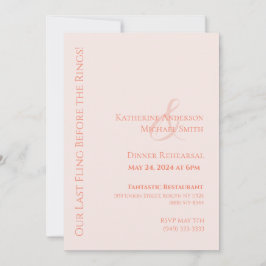 Moderne Hochzeitsessen Probe-Rose Einladung