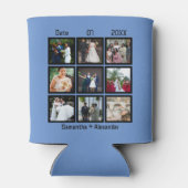 Moderne Hochzeitsfeier 9 FotoCollage Dosenkühler (Rückseite)