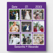 Moderne Hochzeitsfeier 9 FotoCollage Fotoplatte (Vorderseite)