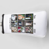 Moderne Hochzeitsfeier 9 FotoCollage Golf Headcover (Vorderseite)
