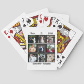 Moderne Hochzeitsfeier 9 FotoCollage Spielkarten (Rückseite)