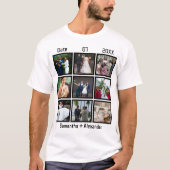 Moderne Hochzeitsfeier 9 FotoCollage T-Shirt (Vorderseite)