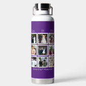 Moderne Hochzeitsfeier 9 FotoCollage Trinkflasche (Rückseite)