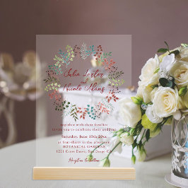 Moderne Hochzeitsfeier am Blue Sea Muschel Beach Acryleinladungen