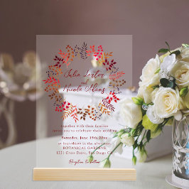 Moderne Hochzeitsfeier am Blue Sea Muschel Beach Acryleinladungen