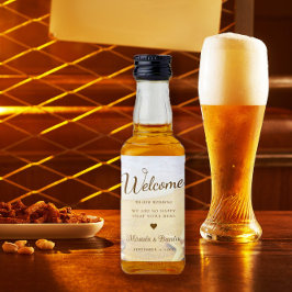 Moderne Hochzeitsfeier am tropischen Strand Alkoholflaschenetikett