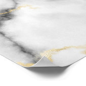 Moderne Hochzeitsfeier aus weißem grauem Marmor Poster (Ecke)