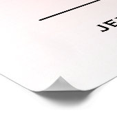 Moderne Hochzeitsfeier aus weißem grauem Marmor Poster (Ecke)