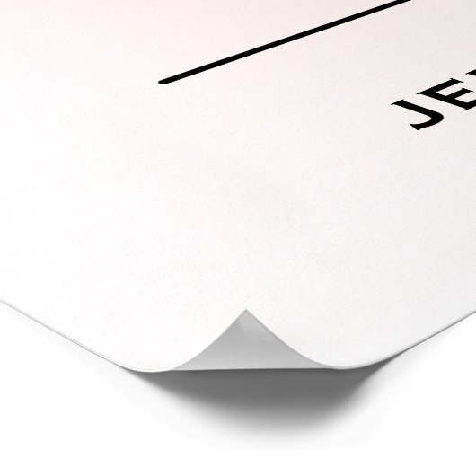 Moderne Hochzeitsfeier aus weißem grauem Marmor Poster (Ecke)