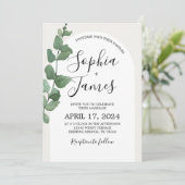 Moderne Hochzeitsfeier Einladung (Stehend Vorderseite)