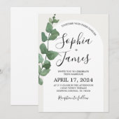 Moderne Hochzeitsfeier Einladung (Vorne/Hinten)