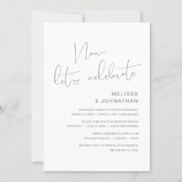 Moderne Hochzeitsfeier, feiern wir Invi Einladung