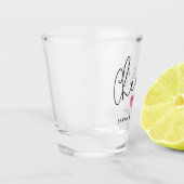 Moderne Hochzeitsfeier Gefallen Individuellen Name Schnapsglas (Links)