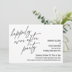 Moderne Hochzeitsfeier 'Happily Ever After Party' Einladung
