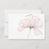 Moderne Hochzeitsfeier in Aquarellfarbe Rosa RSVP Karte (Rückseite)