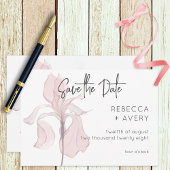 Moderne Hochzeitsfeier in Aquarellfarbe Rosa Save The Date