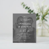 Moderne Hochzeitsfeier in Schwarz-Weiß-Foto (Stehend Vorderseite)