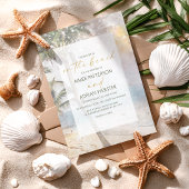 Moderne Hochzeitsfeier in Tropical Beach Einladung